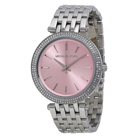 Michael Kors Darci Pink Dial Stainless Steel Ladies 